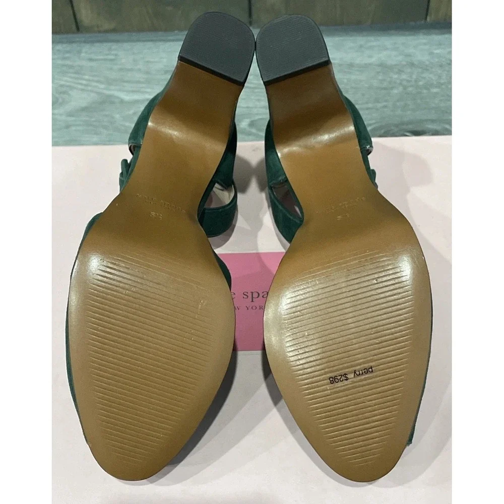 Kate Spade Perry Platform Pumps‎ Deep Evergreen w/Dust Bag US 5.5 New Defaced